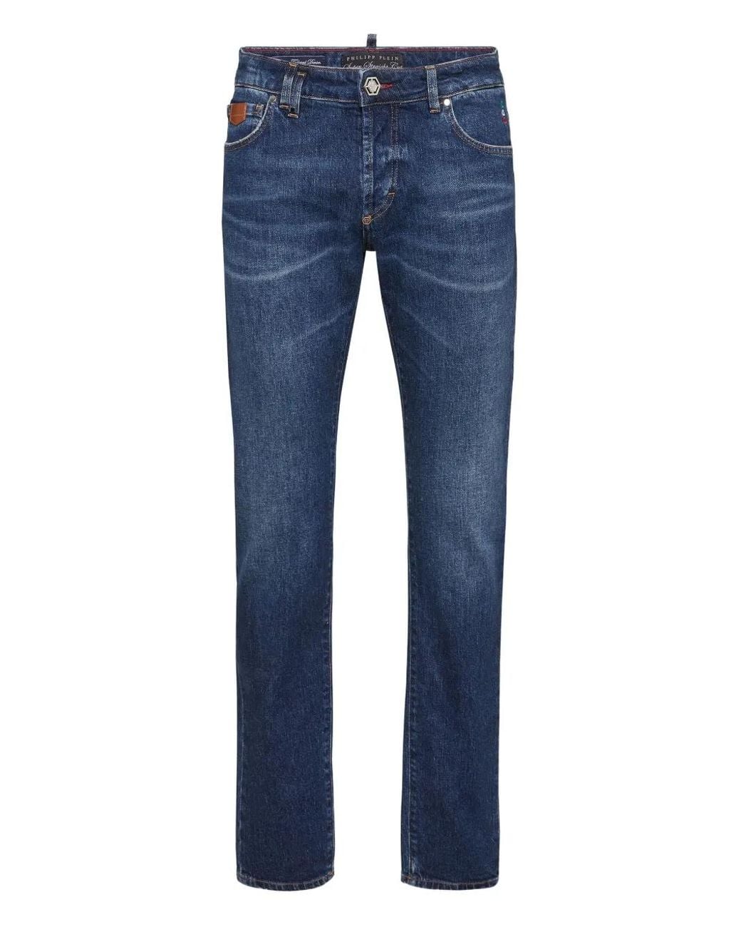 Philipp Plein Blue Super Straight Cut Jeans for men