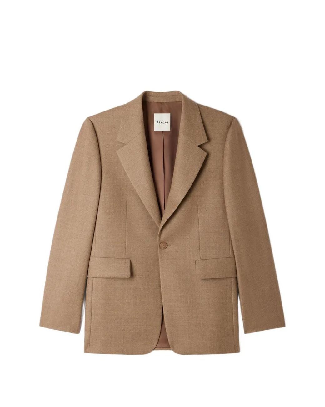 Sandro Brown Wool Suit Jacket for men