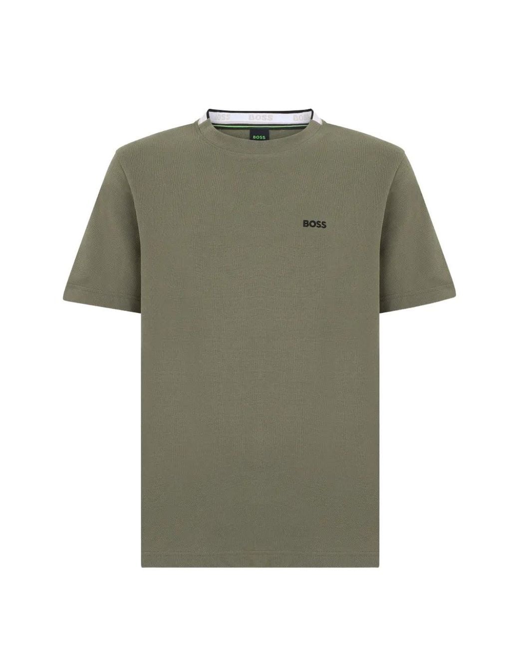 Boss Green Embroidered-Logo T-Shirt for men