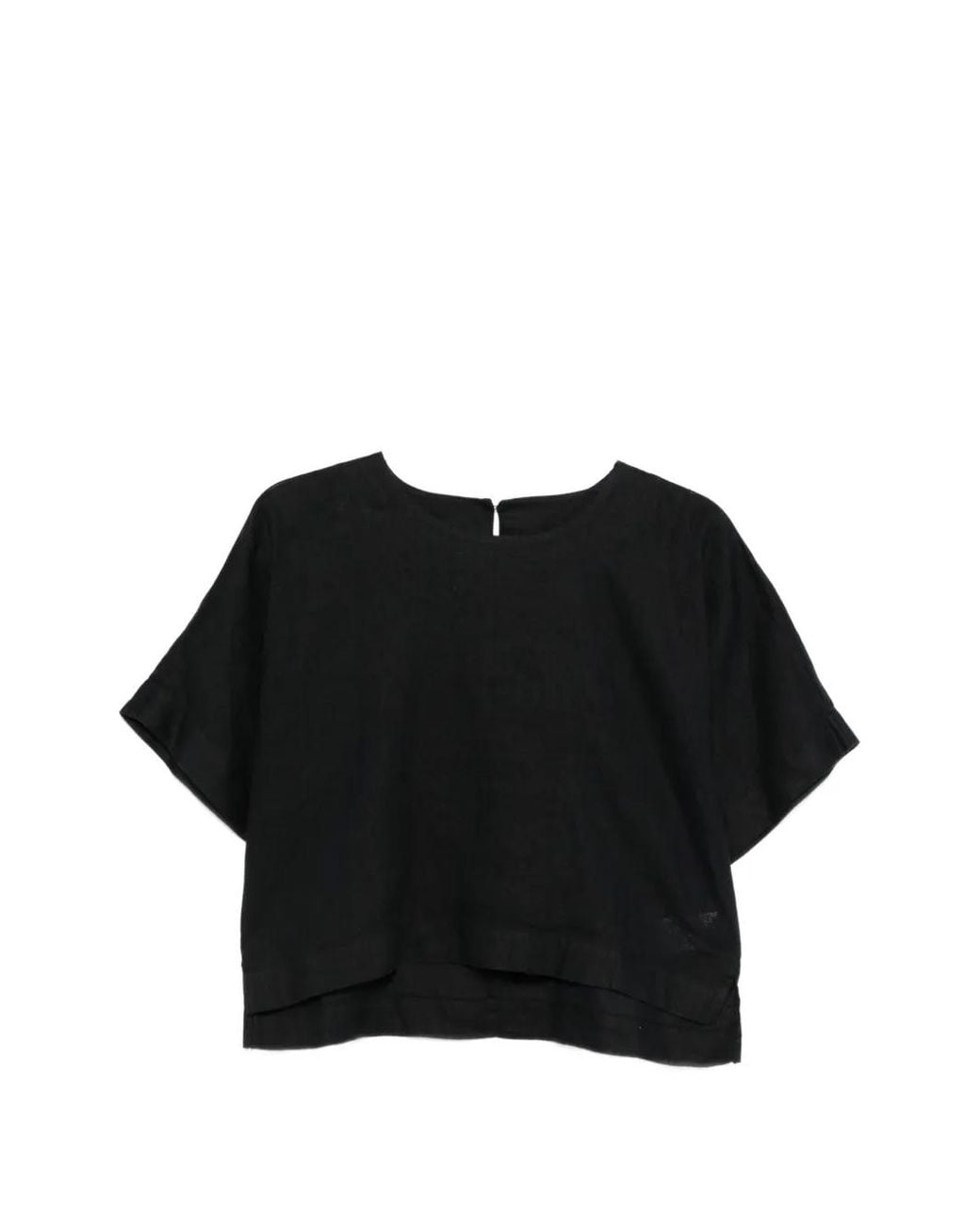 DKNY Black Round-Neck Short-Sleeve Top