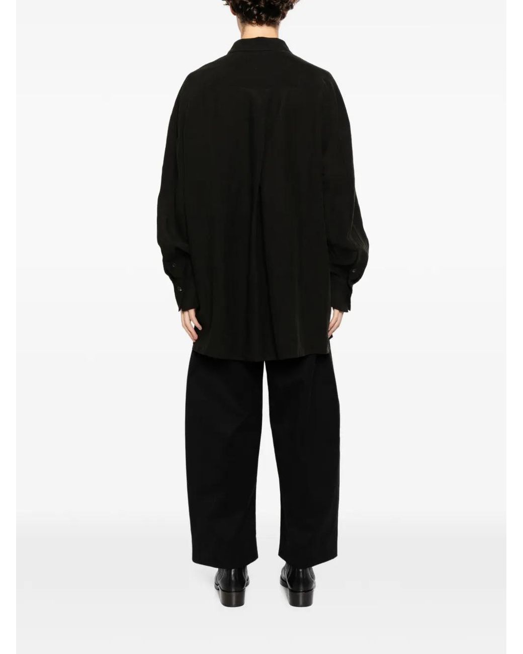 Ziggy Chen Black Long-Sleeve Button-Up Shirt for men
