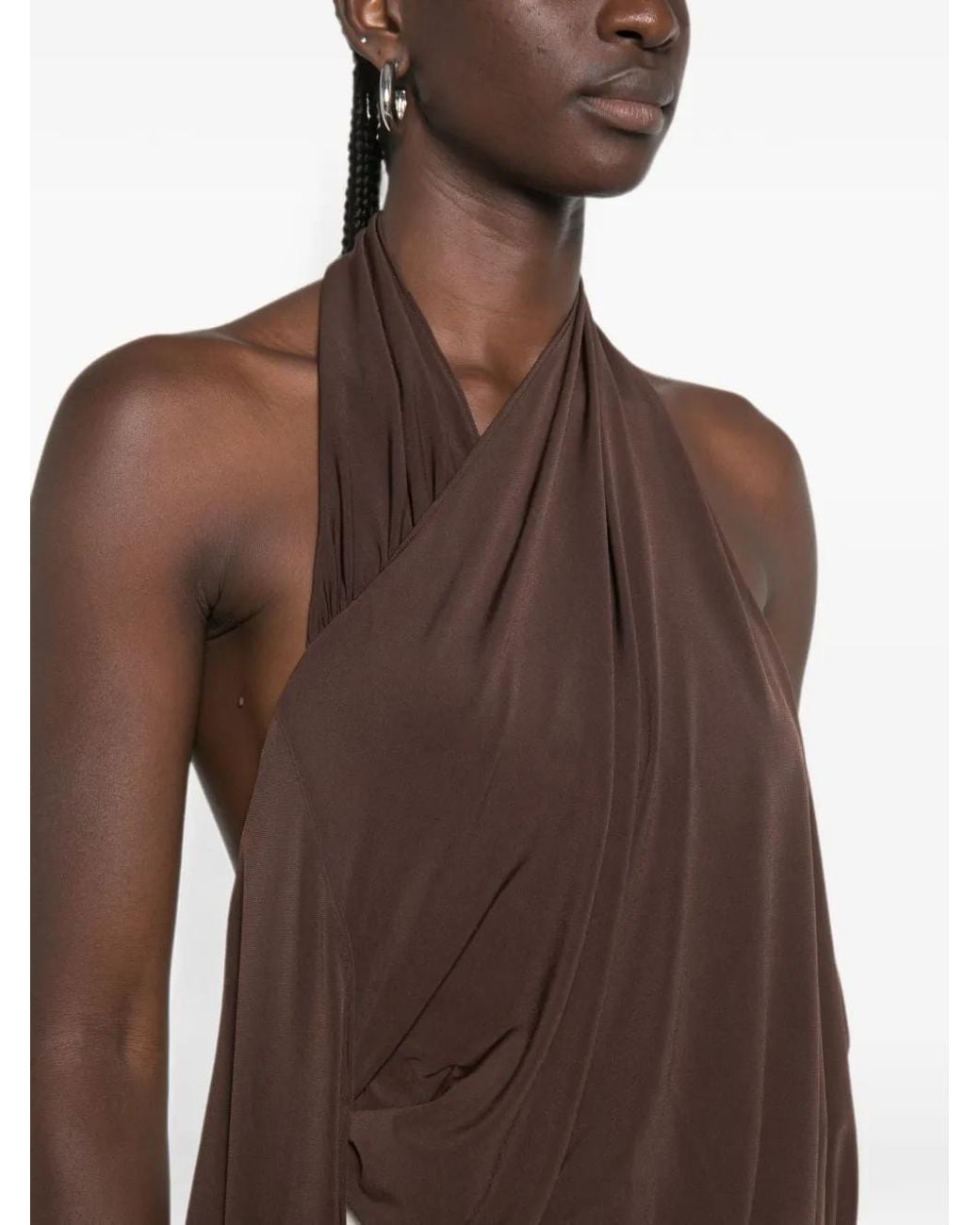 Coperni Brown Haut À Effet Drapé