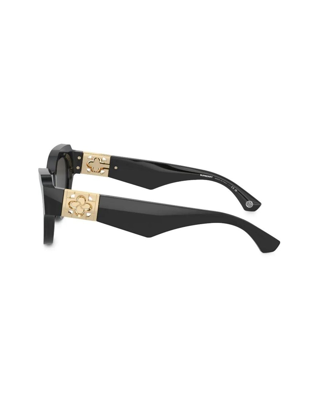 Burberry Black Rose Monogram Cat-Eye Sunglasses