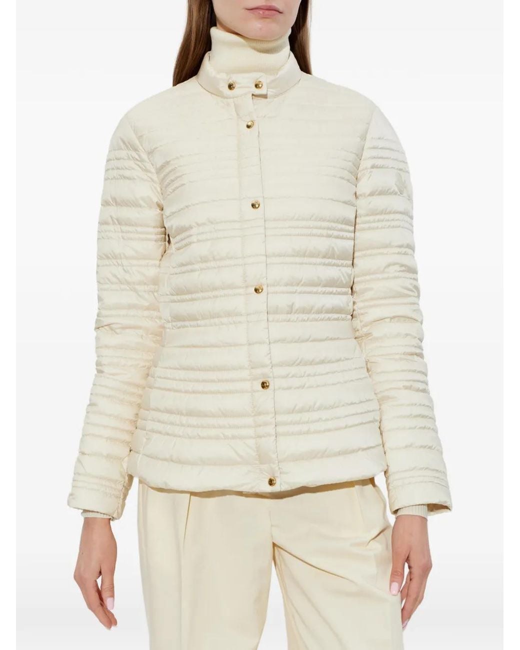 Moncler White 'Cataire' Down Jacket