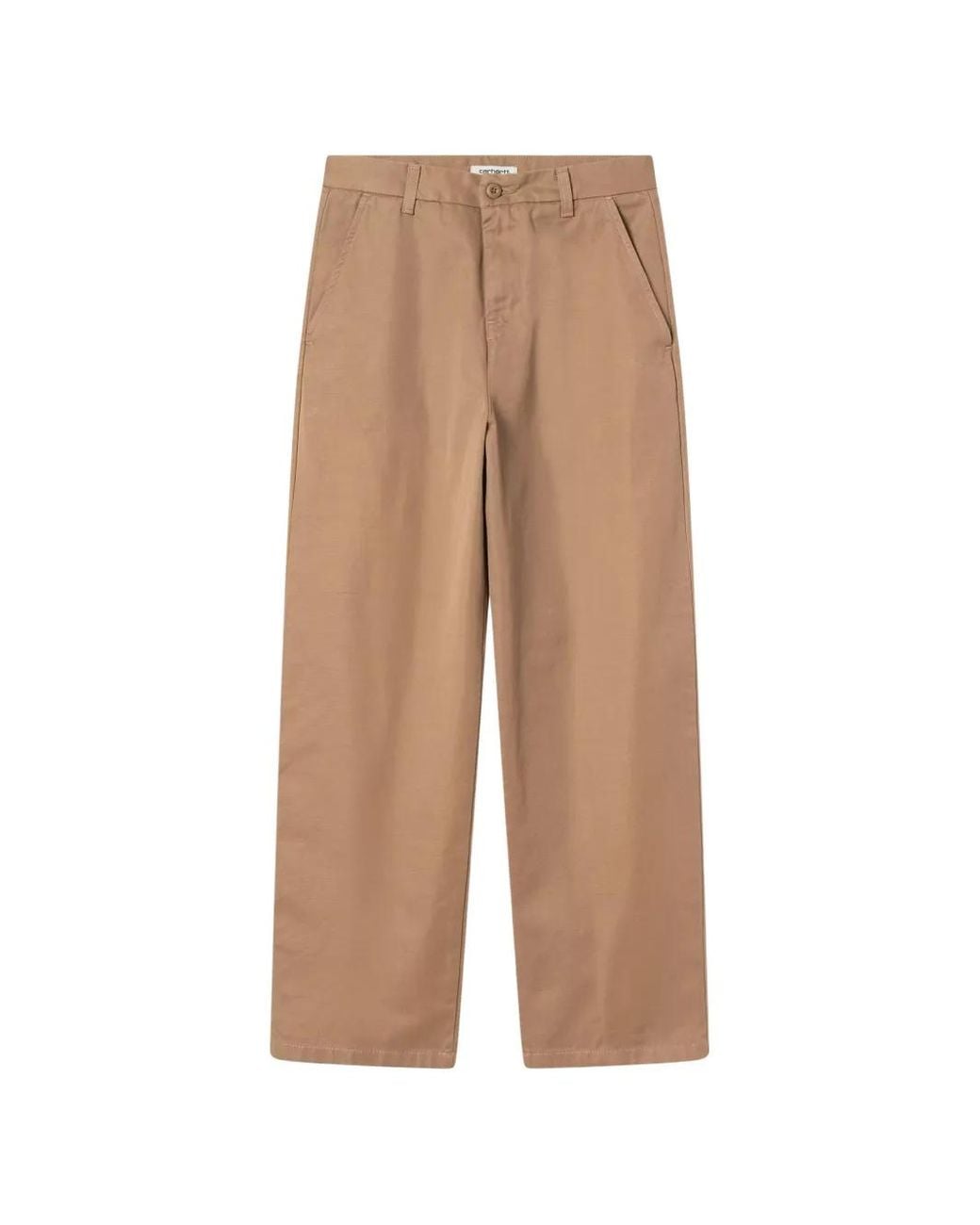 Carhartt Natural Logo-Patch Straight-Leg Trousers