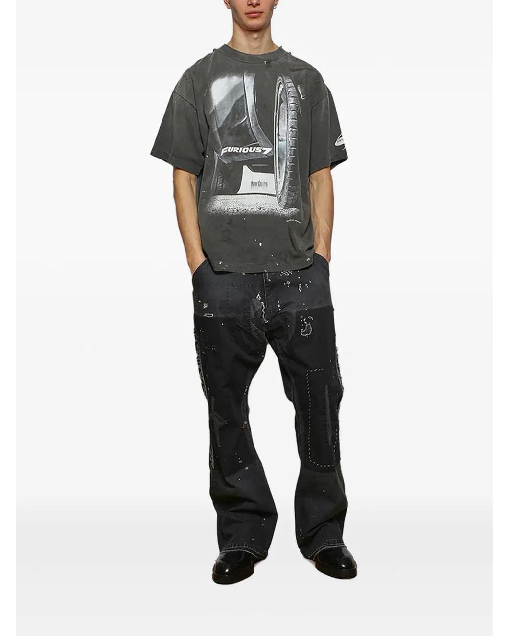 SAINT Mxxxxxx Gray X Fast & Furious T-Shirt for men