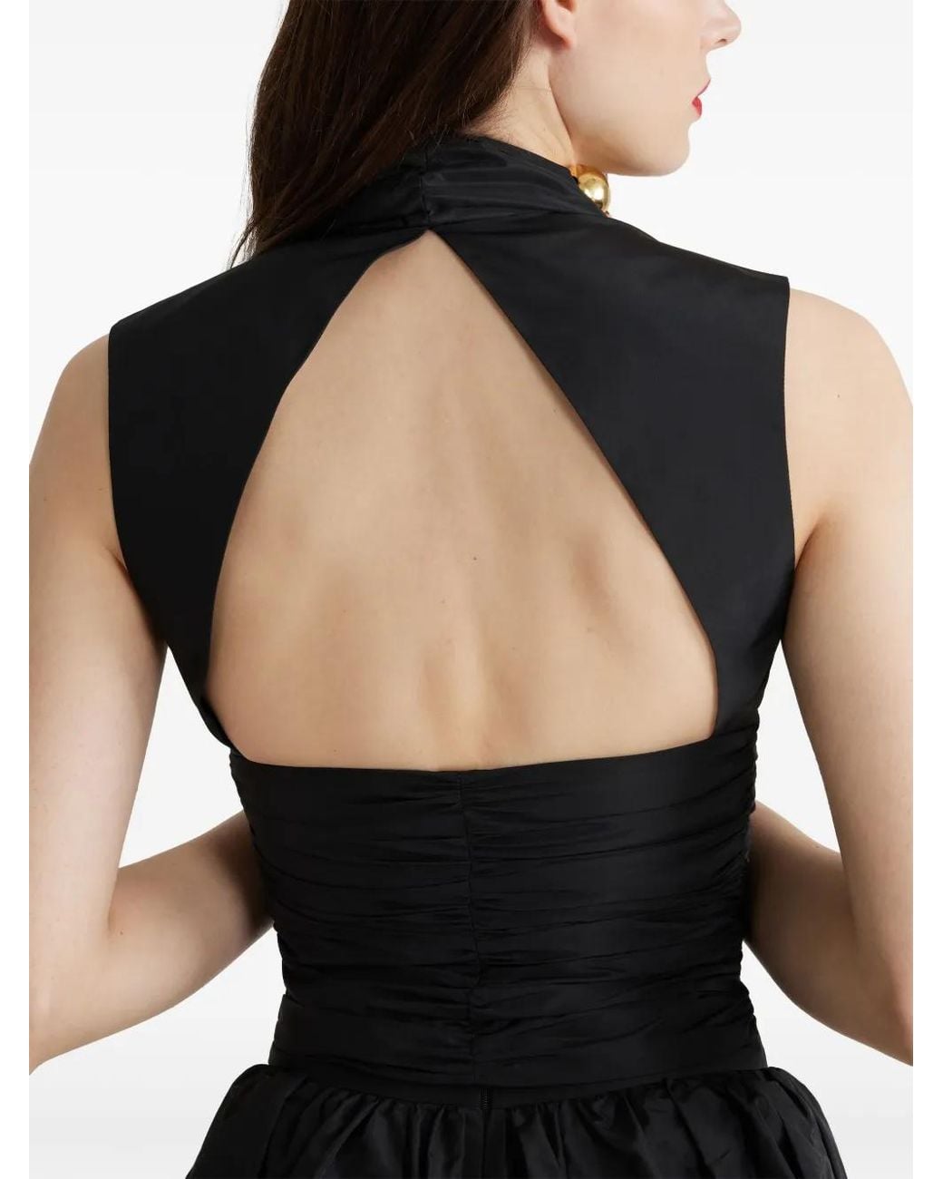 Patou Black Open-Back Top