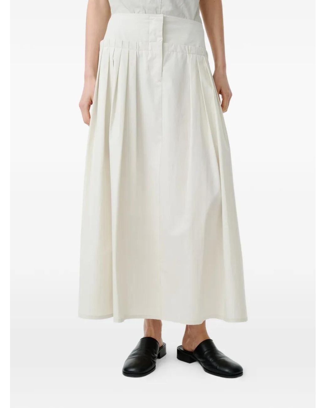 Studio Nicholson White Agat Skirt