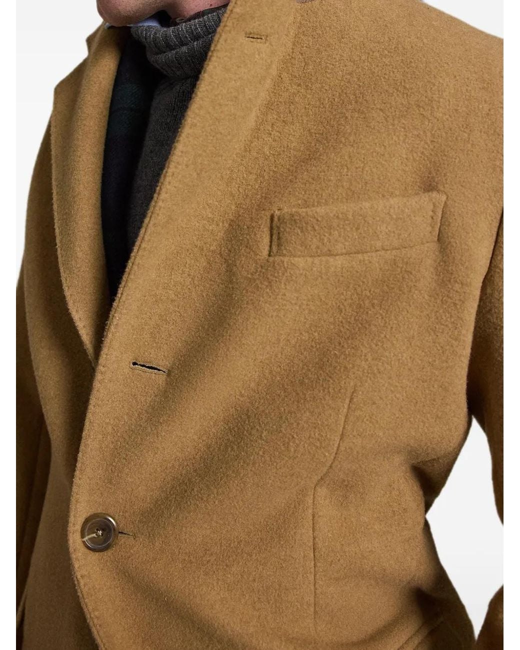 Polo Ralph Lauren Natural Single-Breasted Notched-Lapels Coat for men