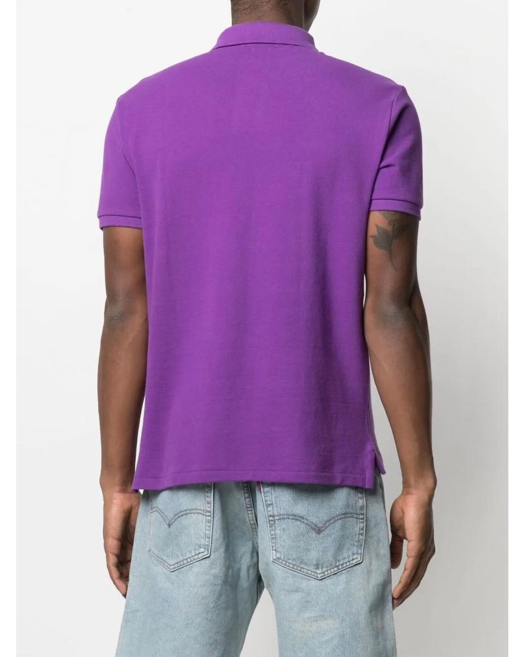 Polo Ralph Lauren Purple Polo Pony Embroidered Polo Shirt for men