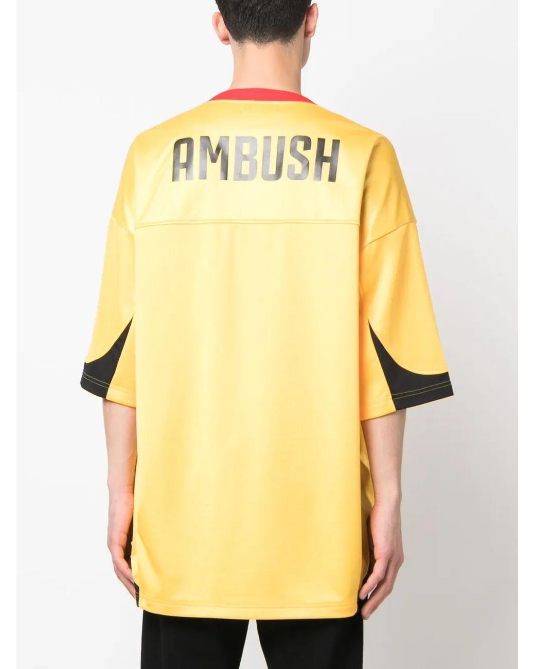 Ambush Yellow Short Sleeves Football T-Shirt
