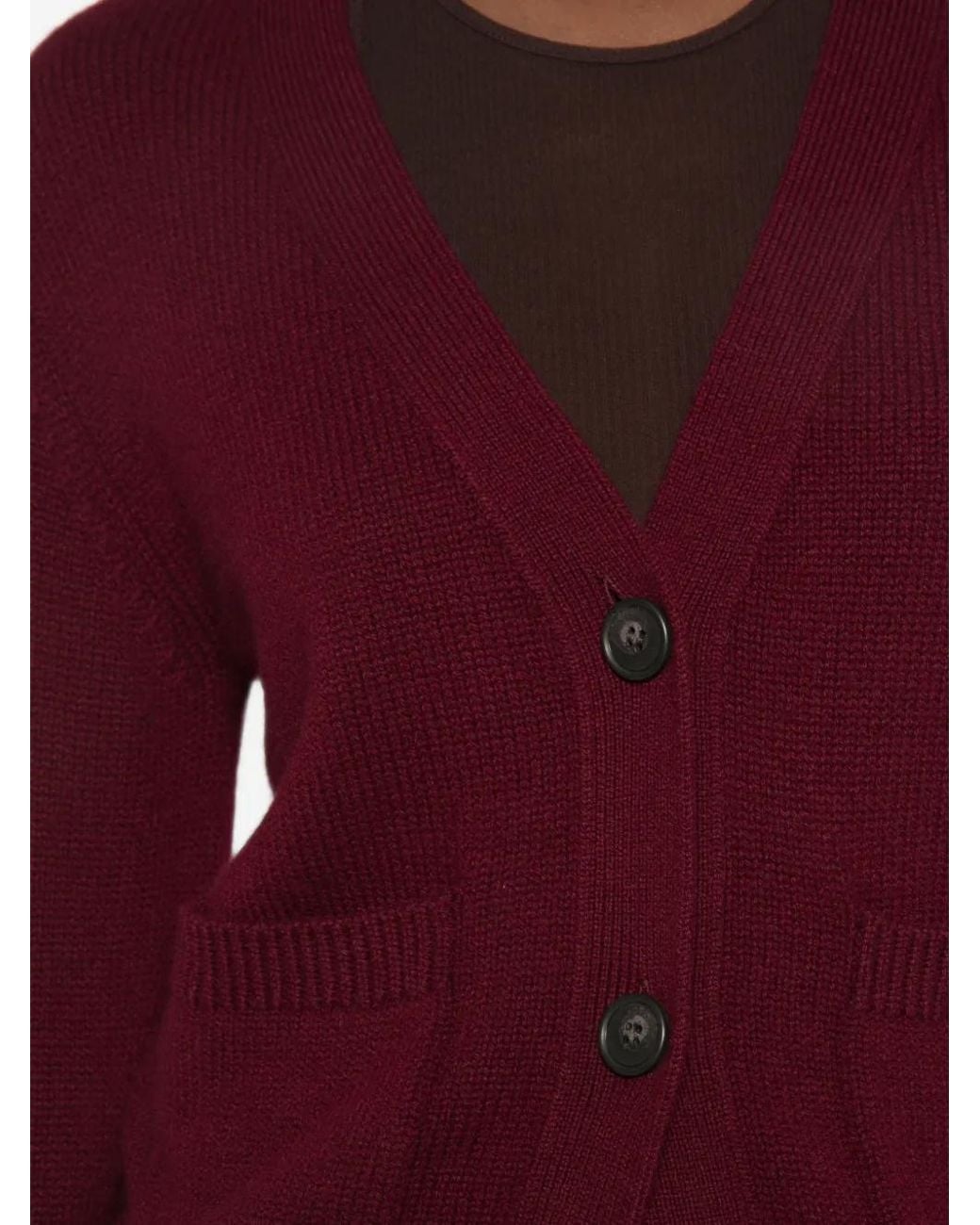 Lisa Yang Red Danni V-Neck Cardigan