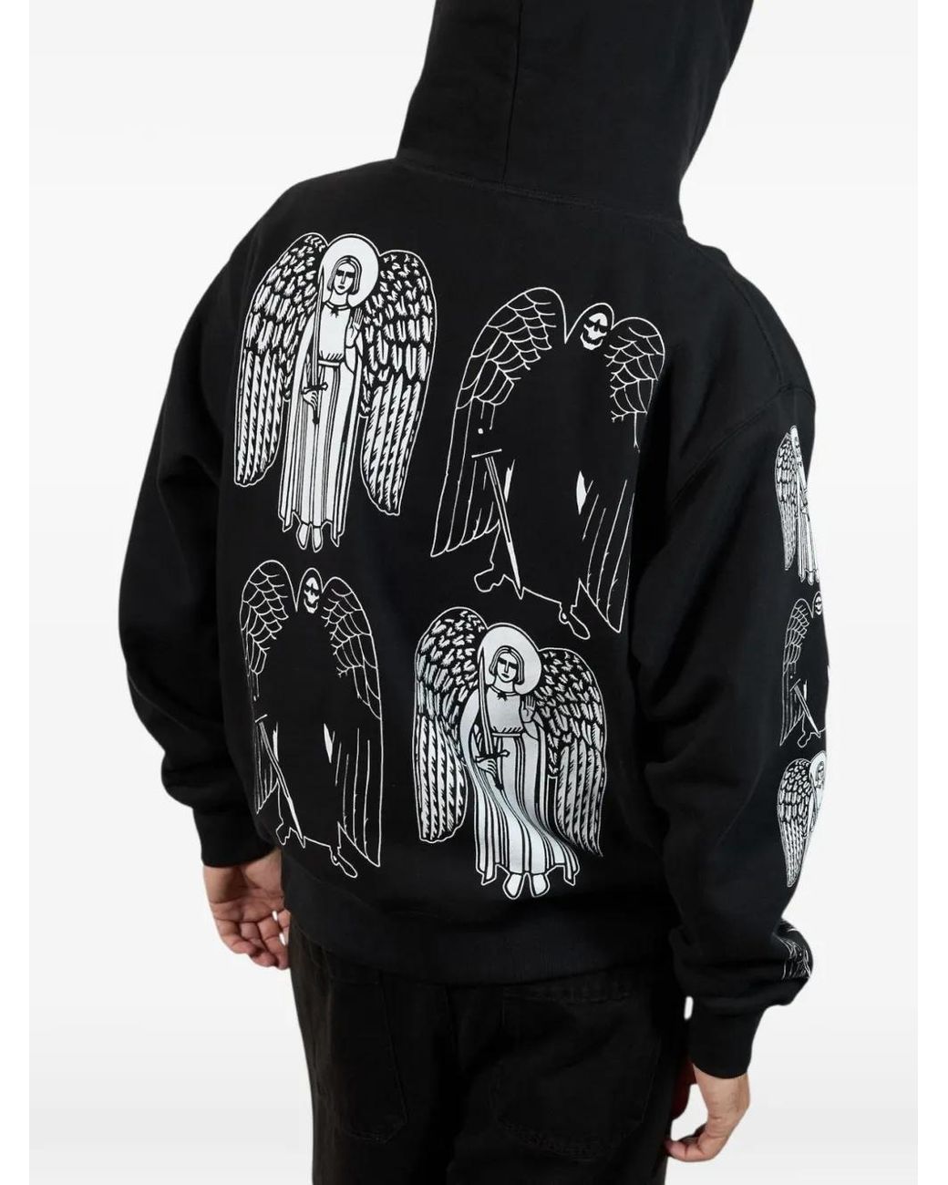 Pleasures Black Hoodie Angel Demon for men
