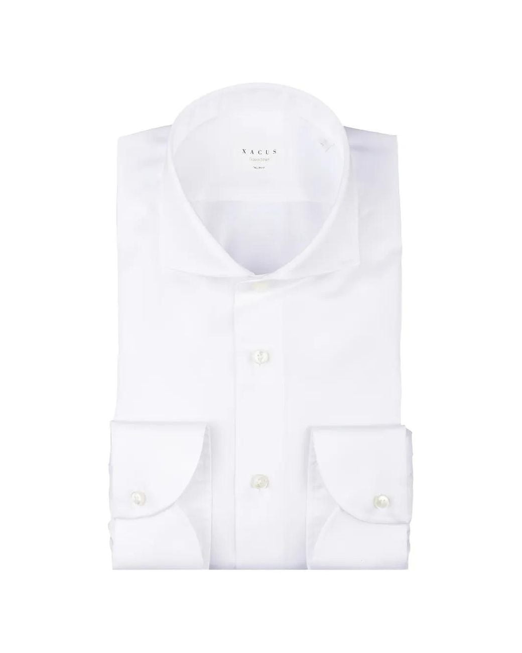 Xacus White Chemise Boutonnée À Col Italien for men