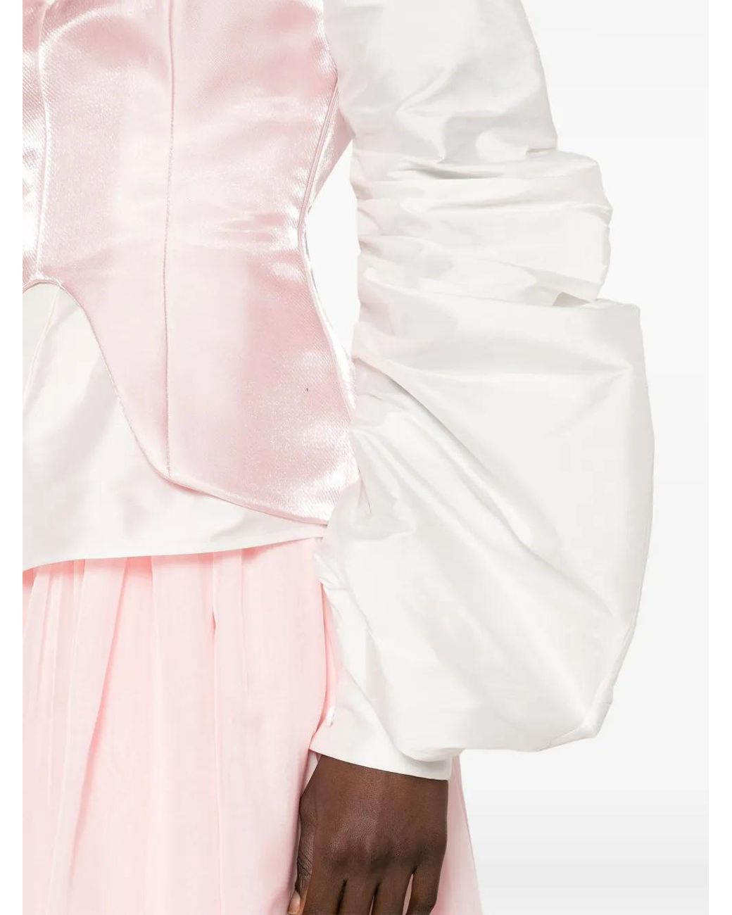 Gaby Charbachy Pink Draped Flared Skirt Set