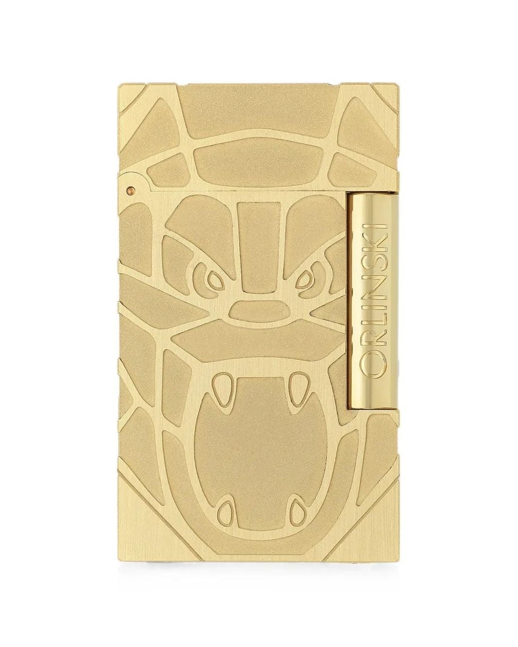 S T Dupont Yellow X Orlinski Logo-Engraved Lighter