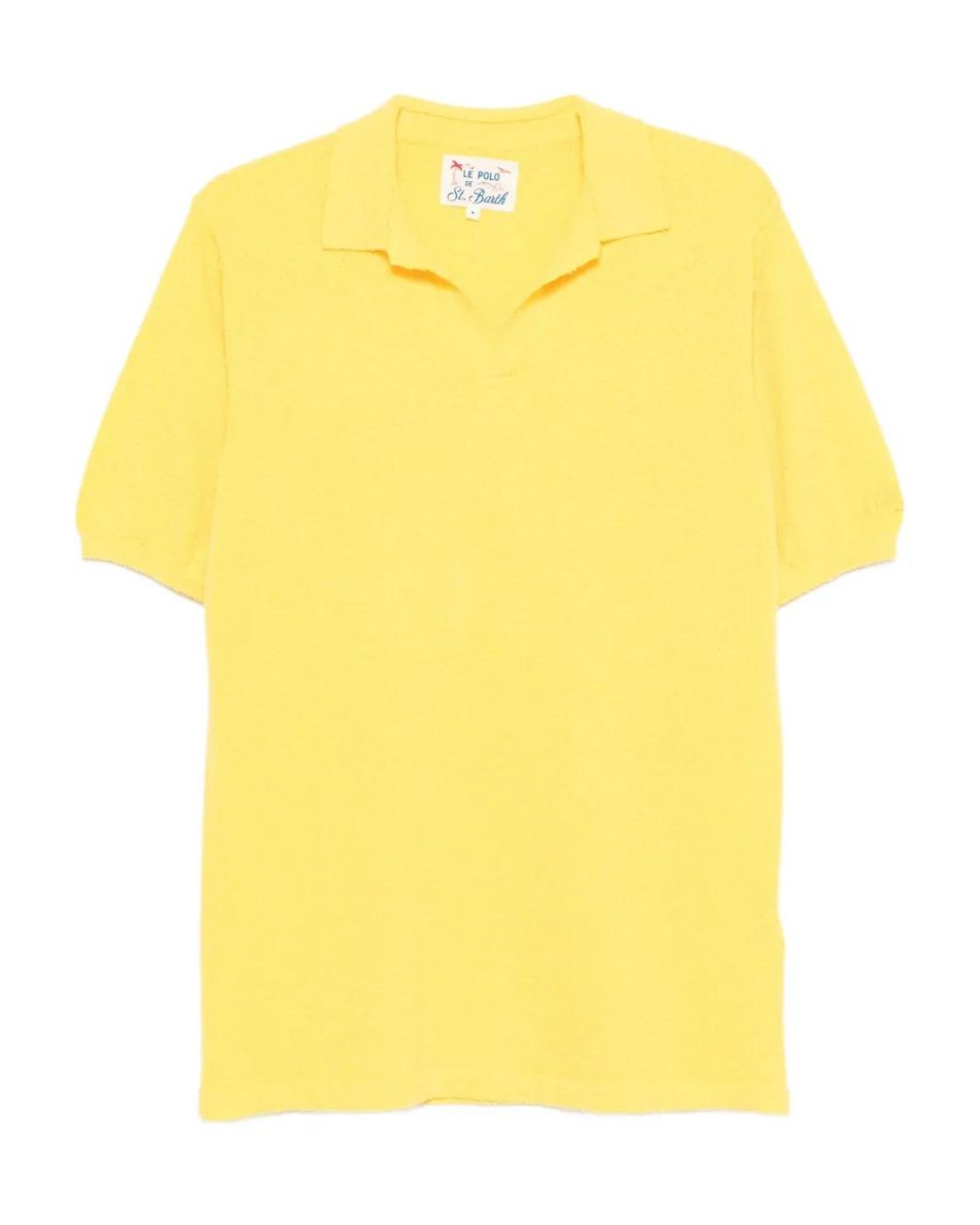 Mc2 Saint Barth Yellow Short-Sleeve T-Shirt for men