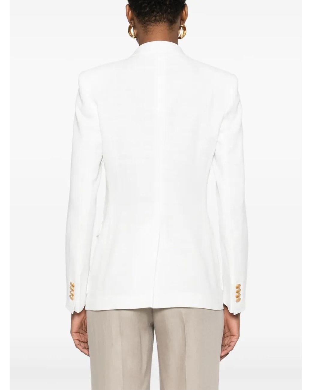 Tagliatore White Double-Breasted Blazer