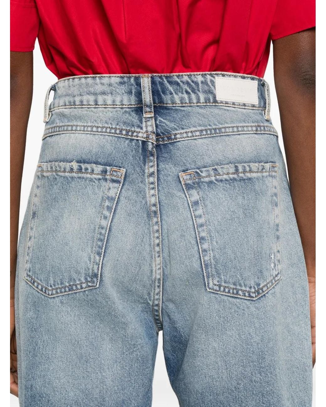 ICON DENIM Blue Frayed Denim Shorts