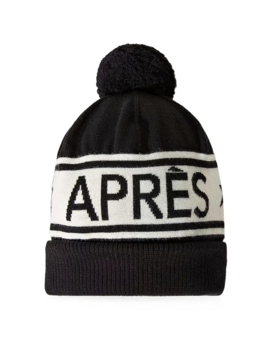 Perfect Moment Black Wool Après Schild Beanie