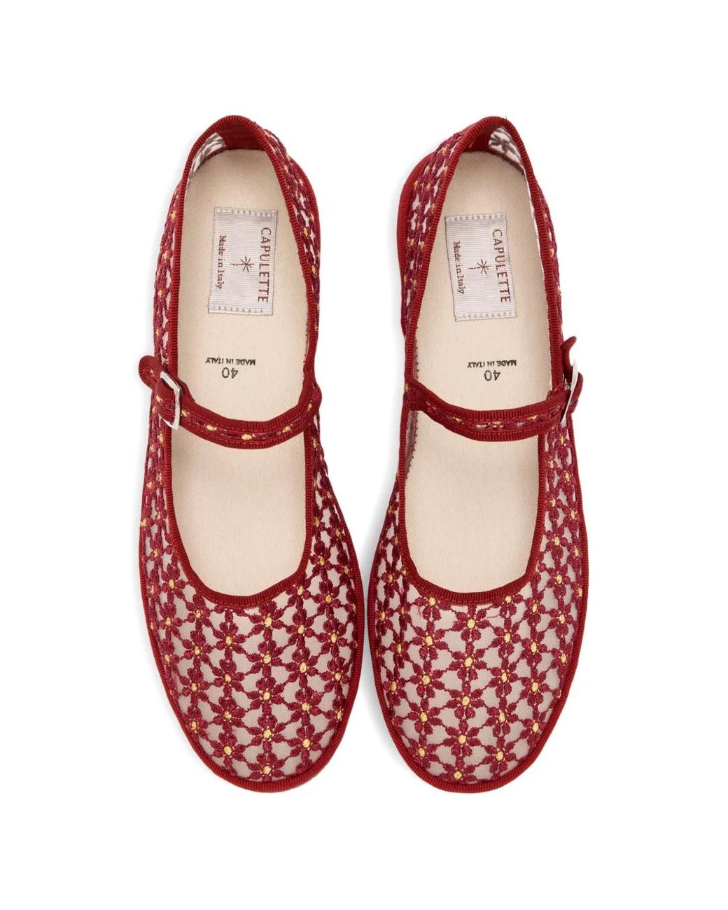 Capulet Bambina Rubina Floral-Embroidery Ballet Flats in Red | Lyst
