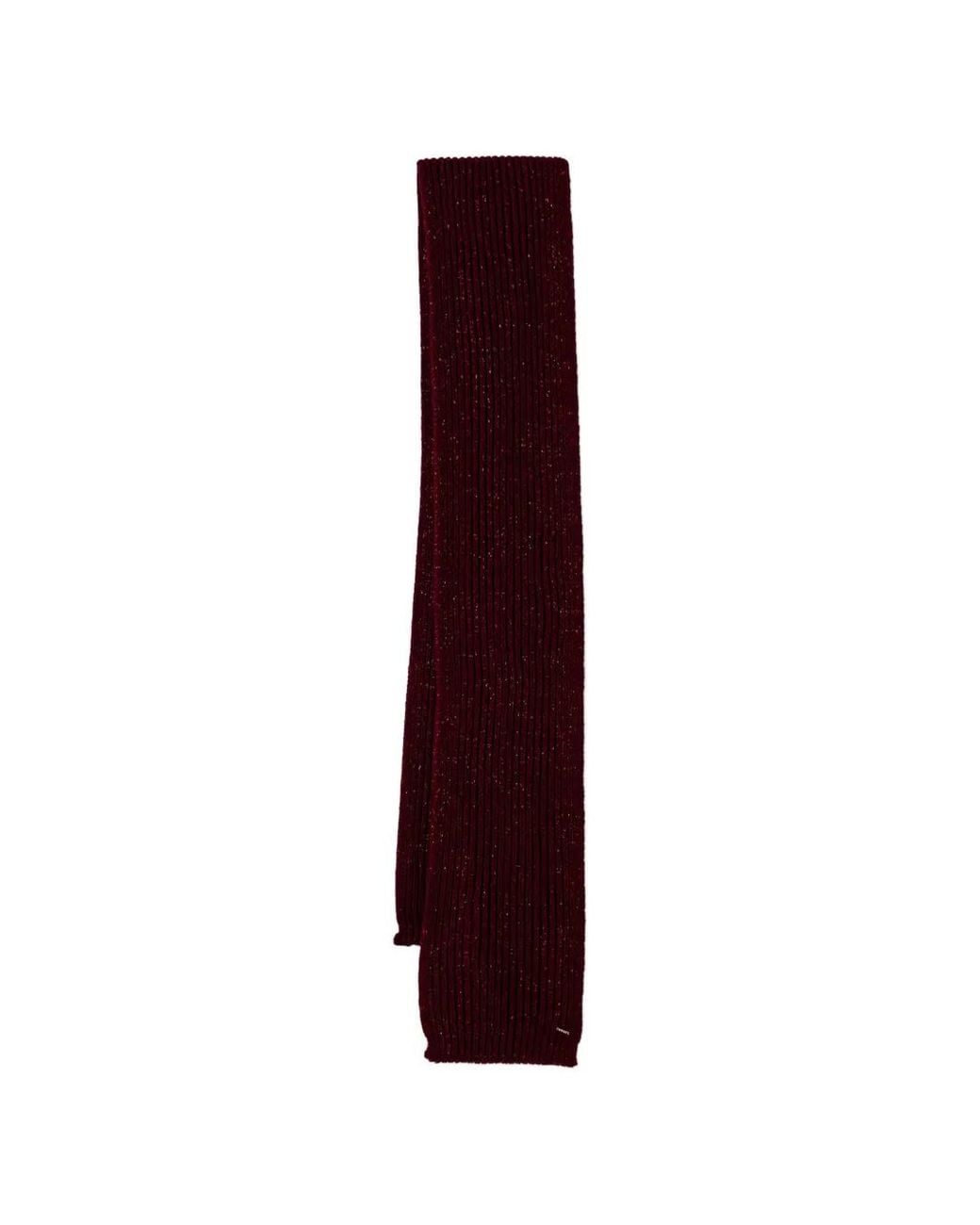 Twinset Purple Knit Scarf With Lurex