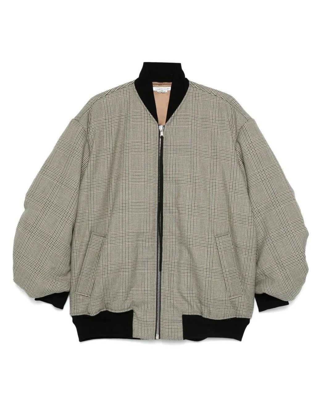 ALESSANDRO VIGILANTE Gray Padded Bomber Jacket