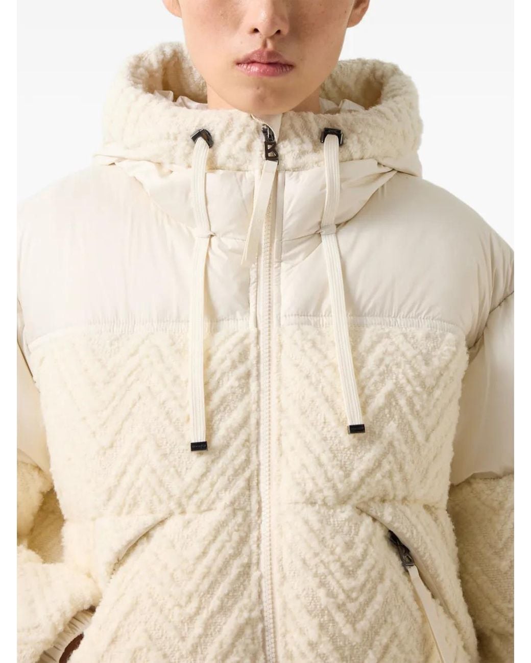 Bogner Natural Vienna Chevron-Quilted Jacket