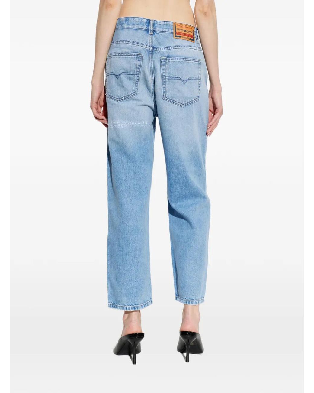 DIESEL Blue 1981 D-Went Distressed Jeans