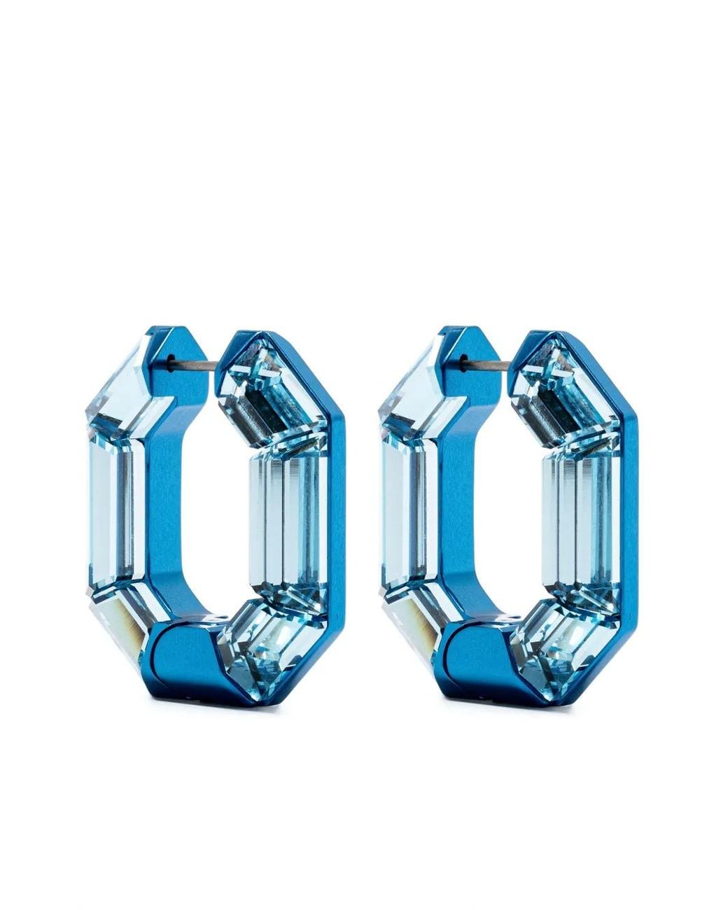 Swarovski Blue Lucent Creolen