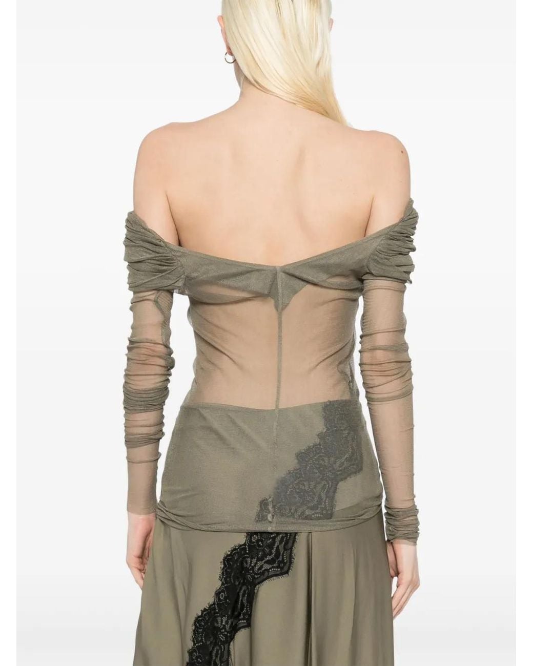 Christopher Esber Green Veiled Top