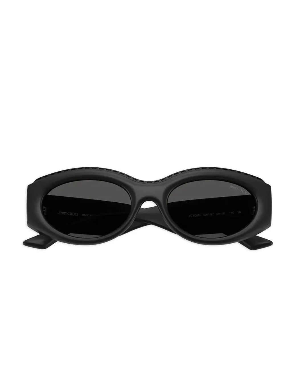 Jimmy Choo Black Sue Oval-Frame Sunglasses