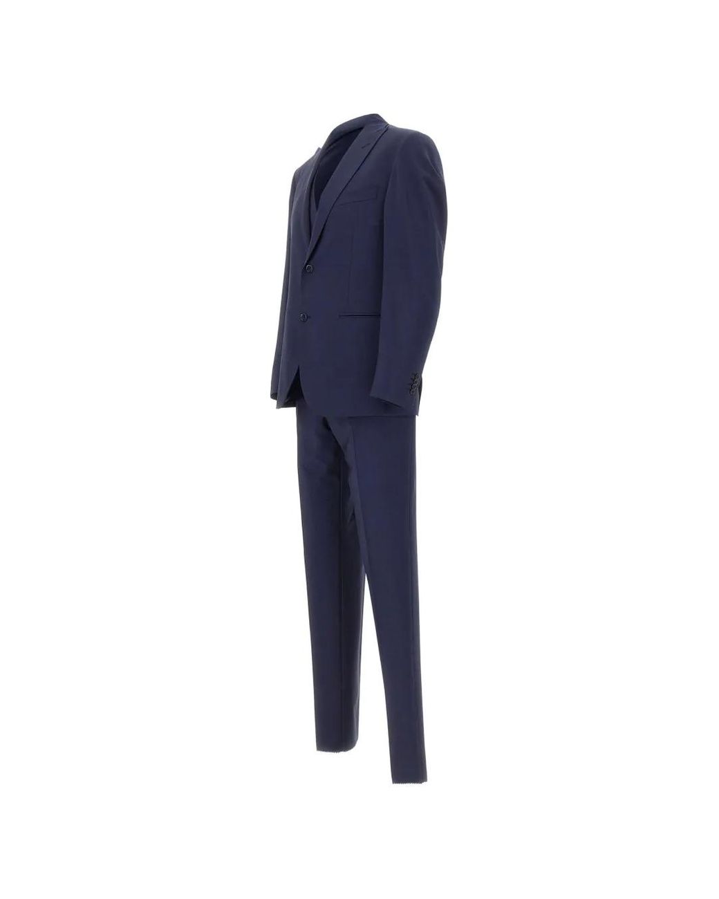 Corneliani Blue Single-Breasted Buttoned Suit for men