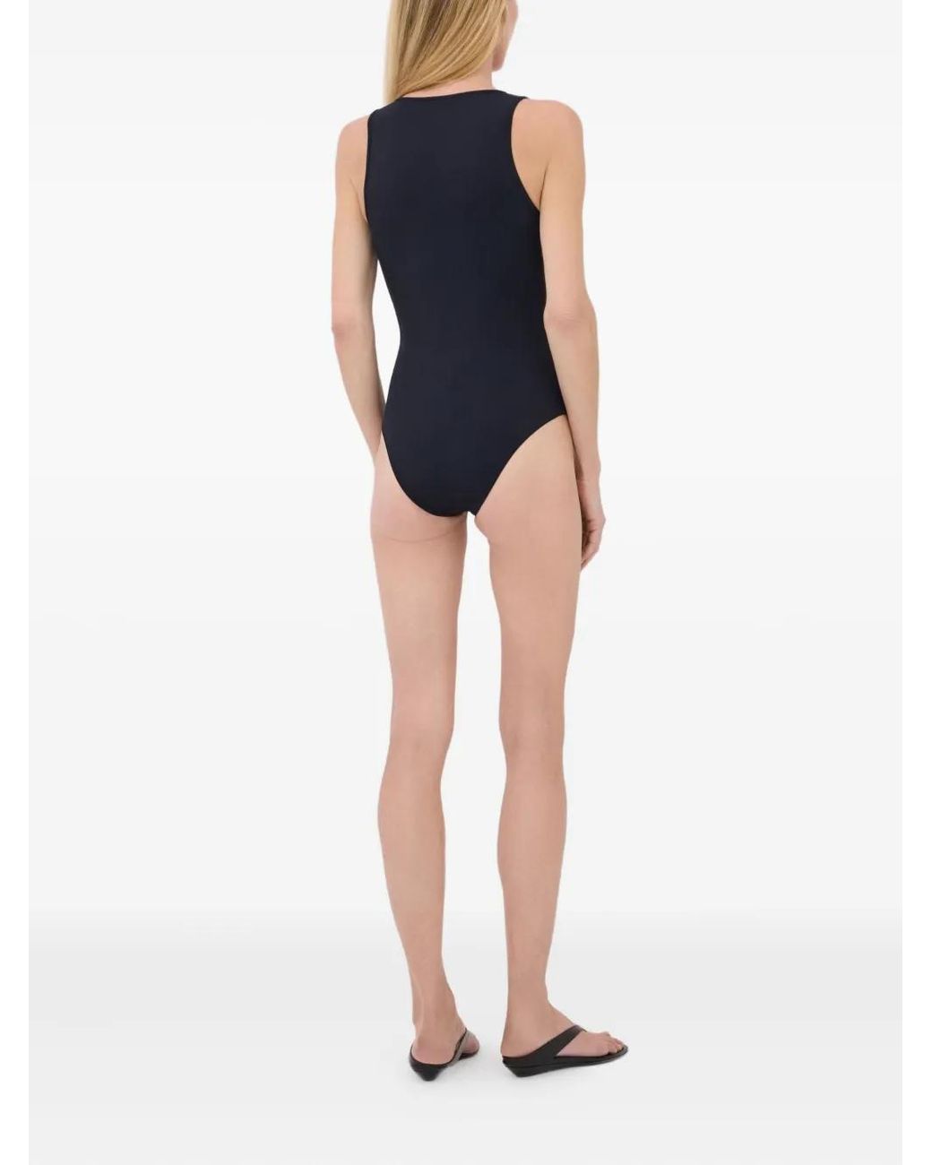 Loulou de Saison Black Gianna Scoop-Neck Swimsuit