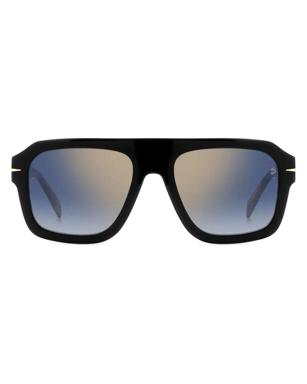 David Beckham Blue Square-Frame Sunglasses for men