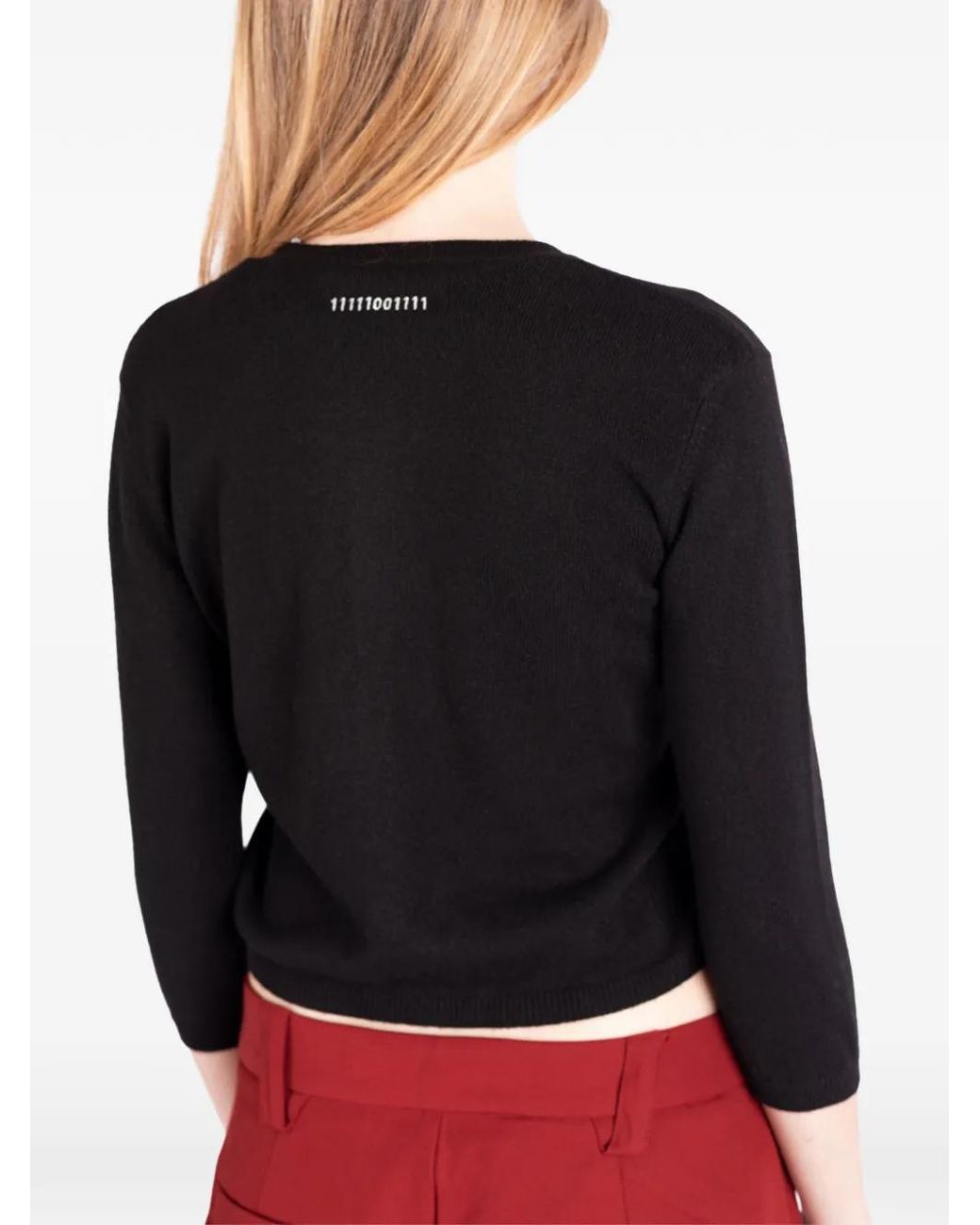 Societe Anonyme Black Button-Up Cashmere Cardigan