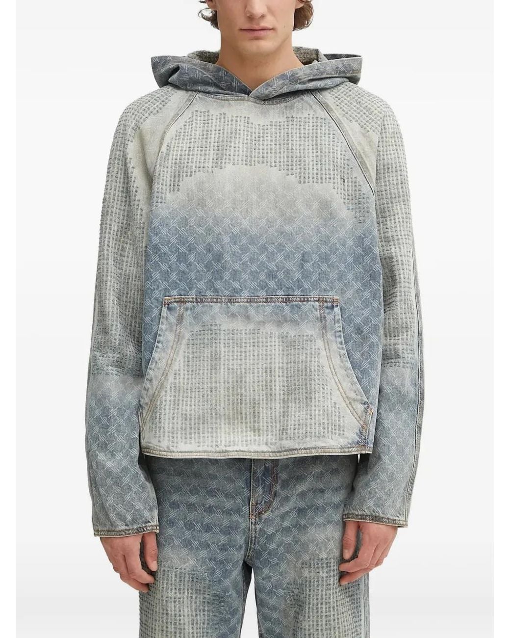 Daily Paper Gray Printed Hoodie for men