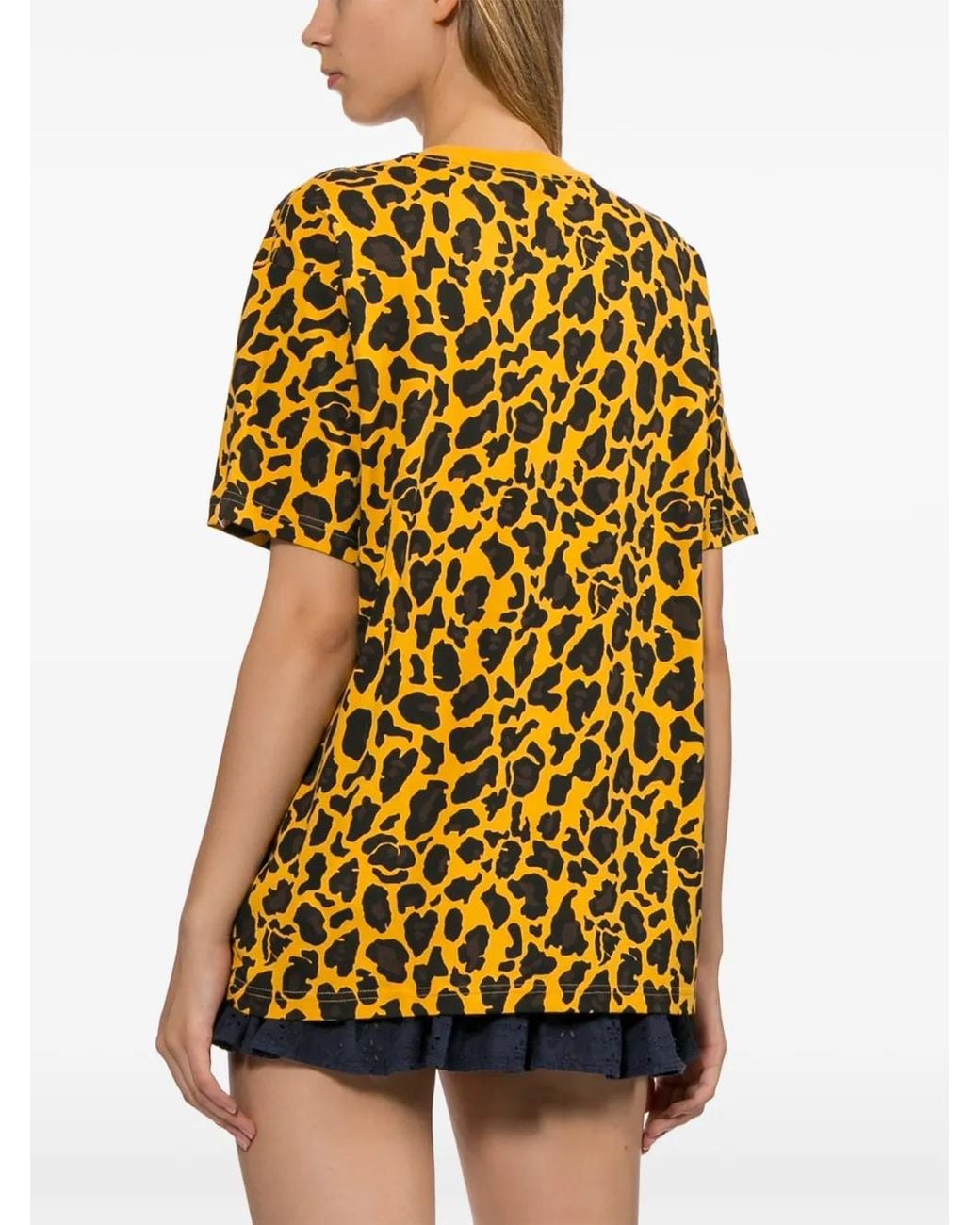 AAPE BY A BATHING AP Metallic Leopard Patterned Logo T-Shirt