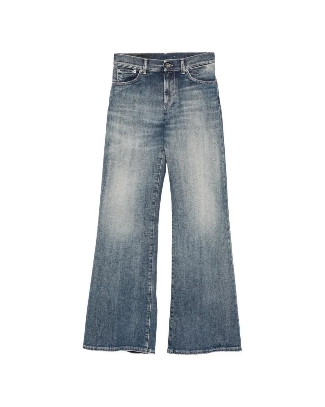Dondup Blue Amber Wide-Leg Jeans