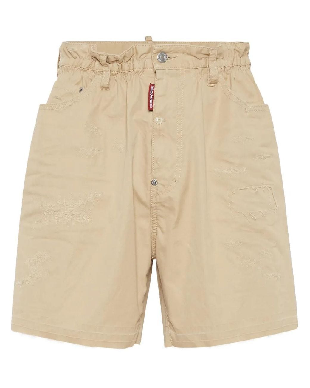 Bermudas De Algodón Con Costuras DSquared² de hombre de color Natural