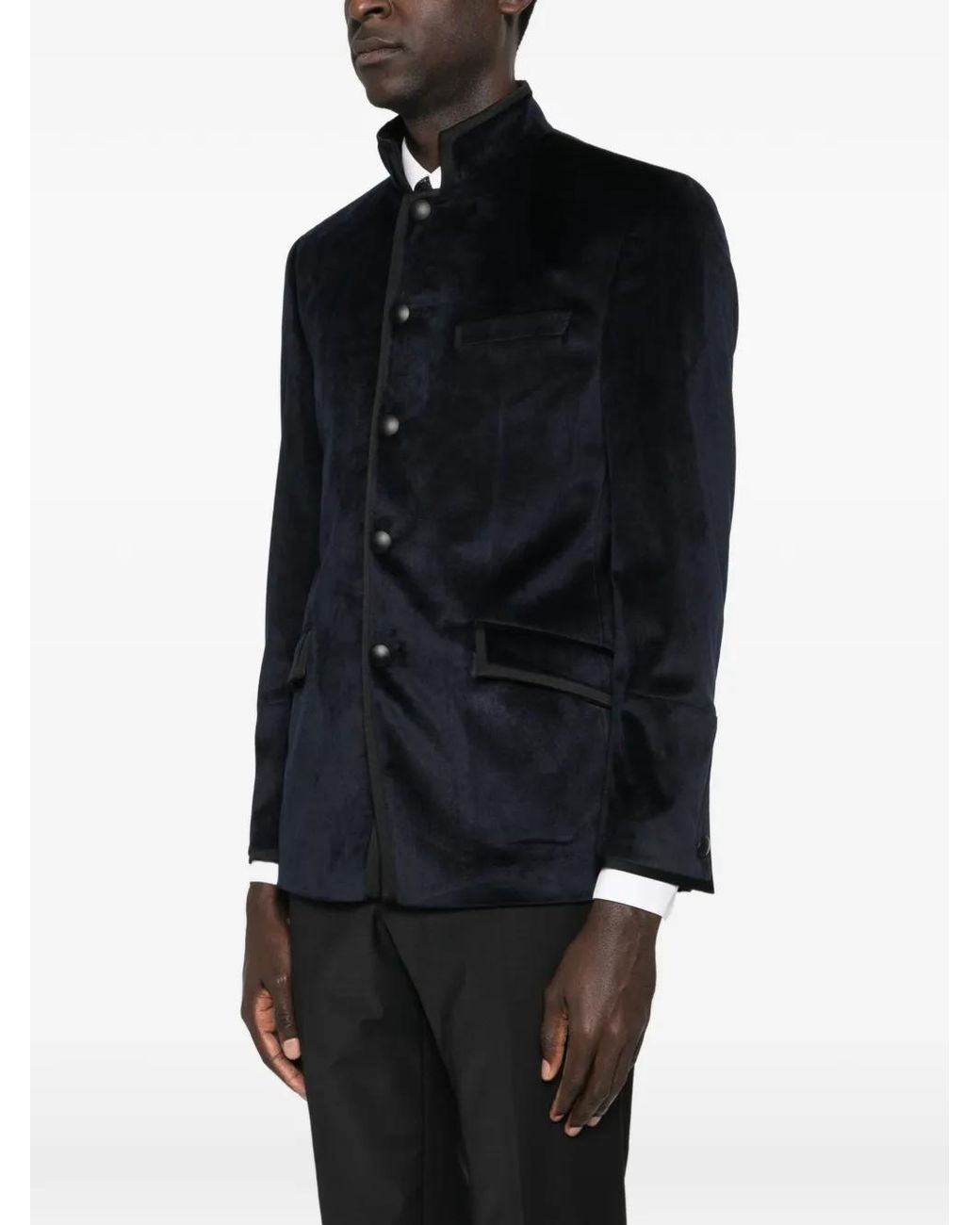 Karl Lagerfeld Black Glory Button-Fastening Jacket for men