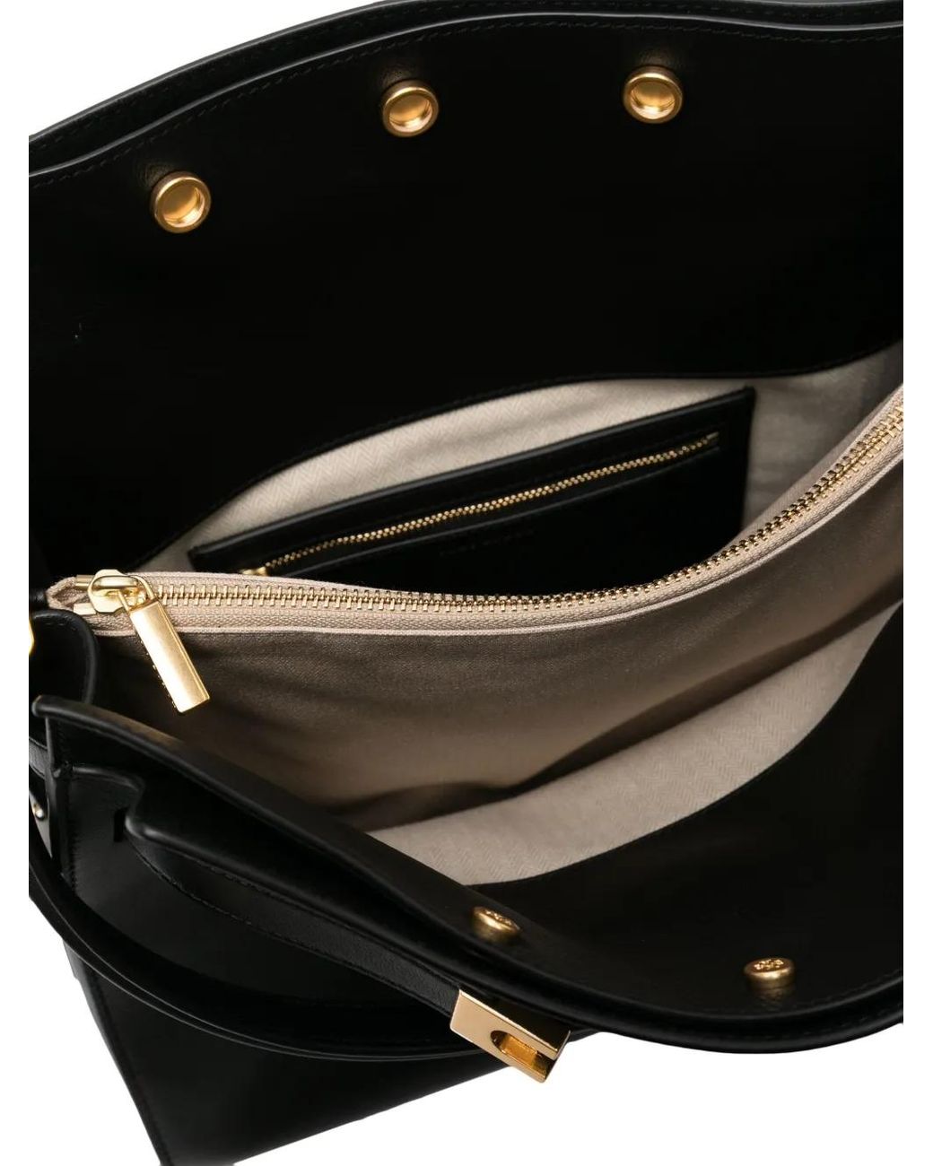 Tory Burch Black Lee Radziwill Double Tote Bag