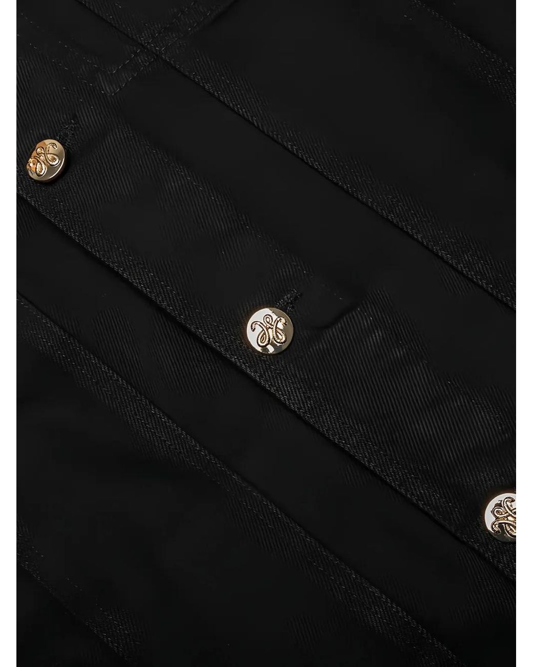 Willy Chavarria Black Buttoned Denim Jacket for men