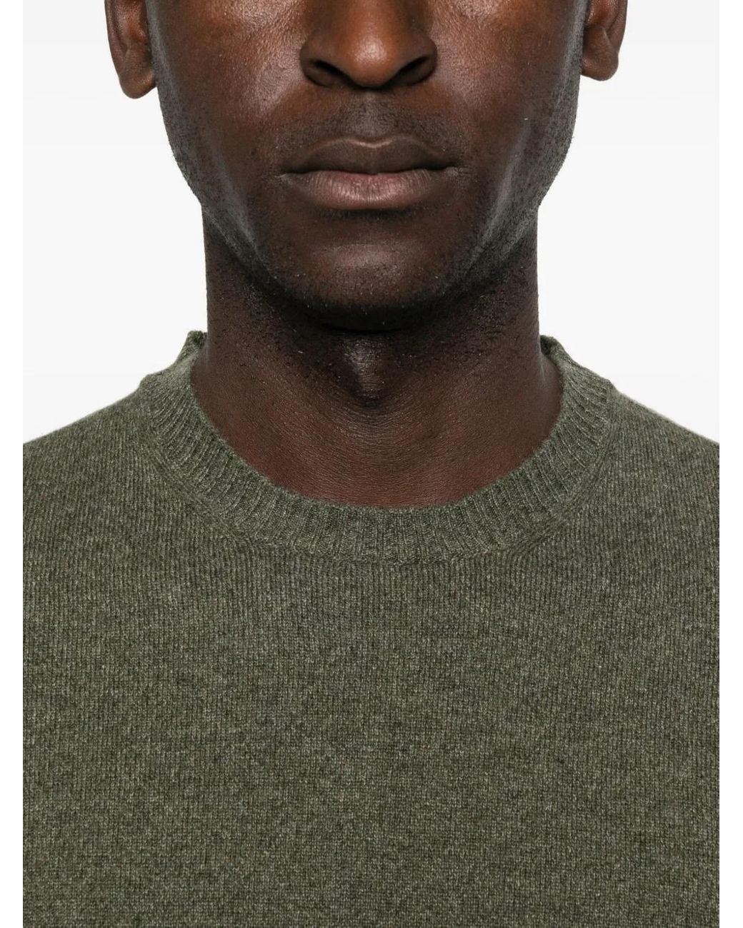 Fedeli Green Round-Neck Sweater for men