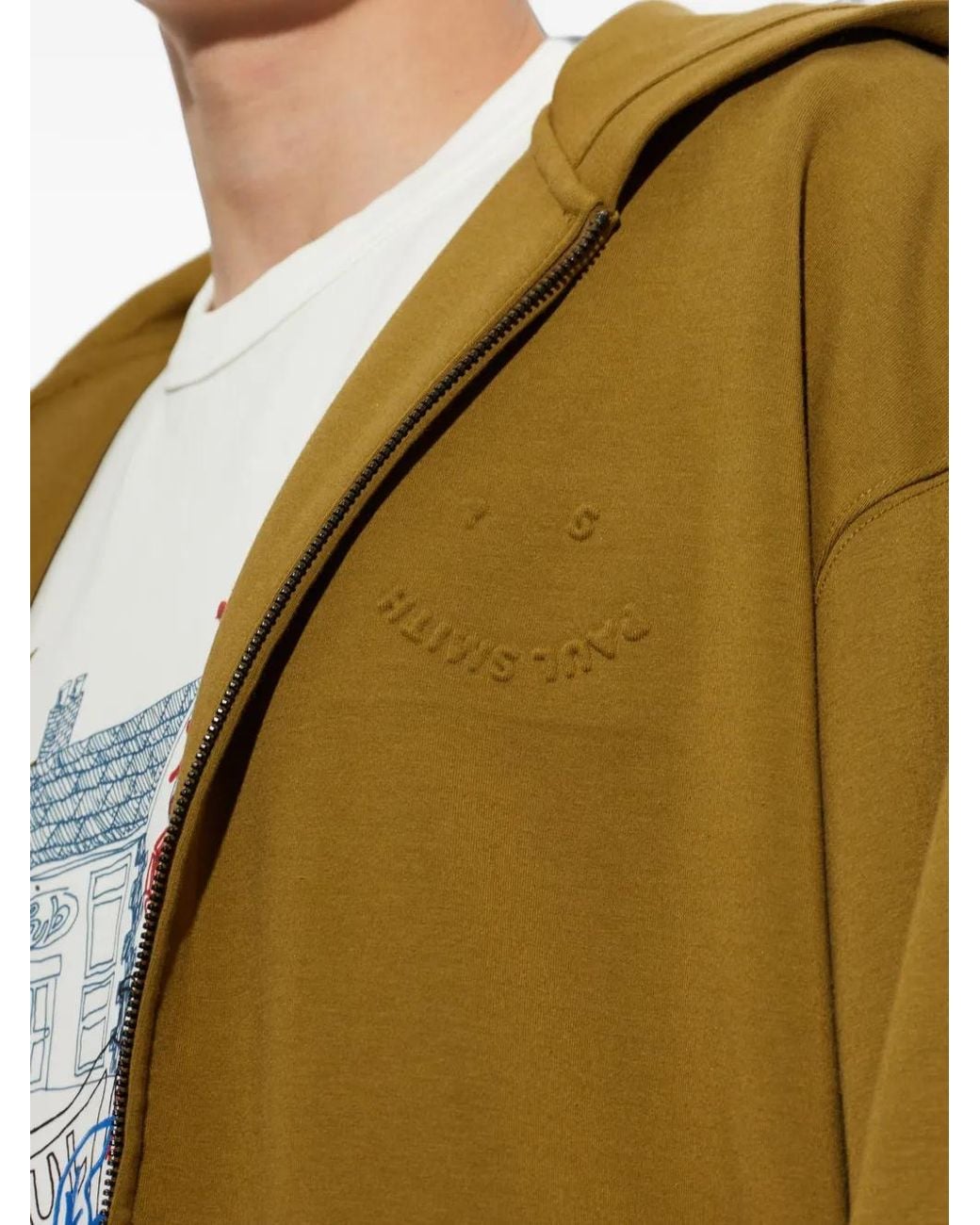 Paul Smith Green Hoodie Zippé À Logo Brodé for men