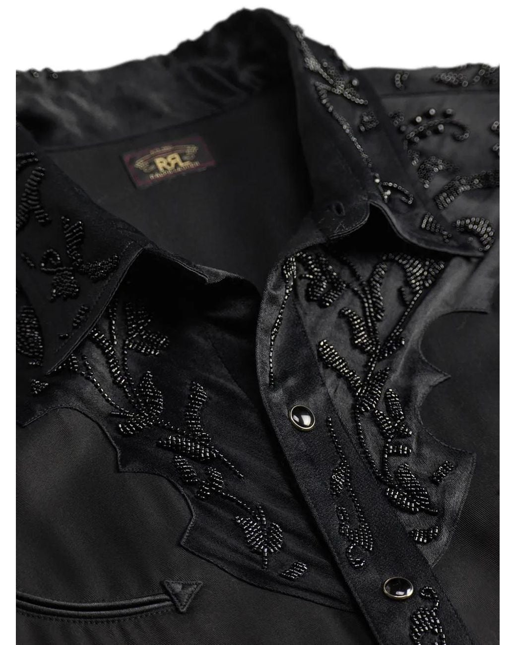 RRL Black Beaded Dress