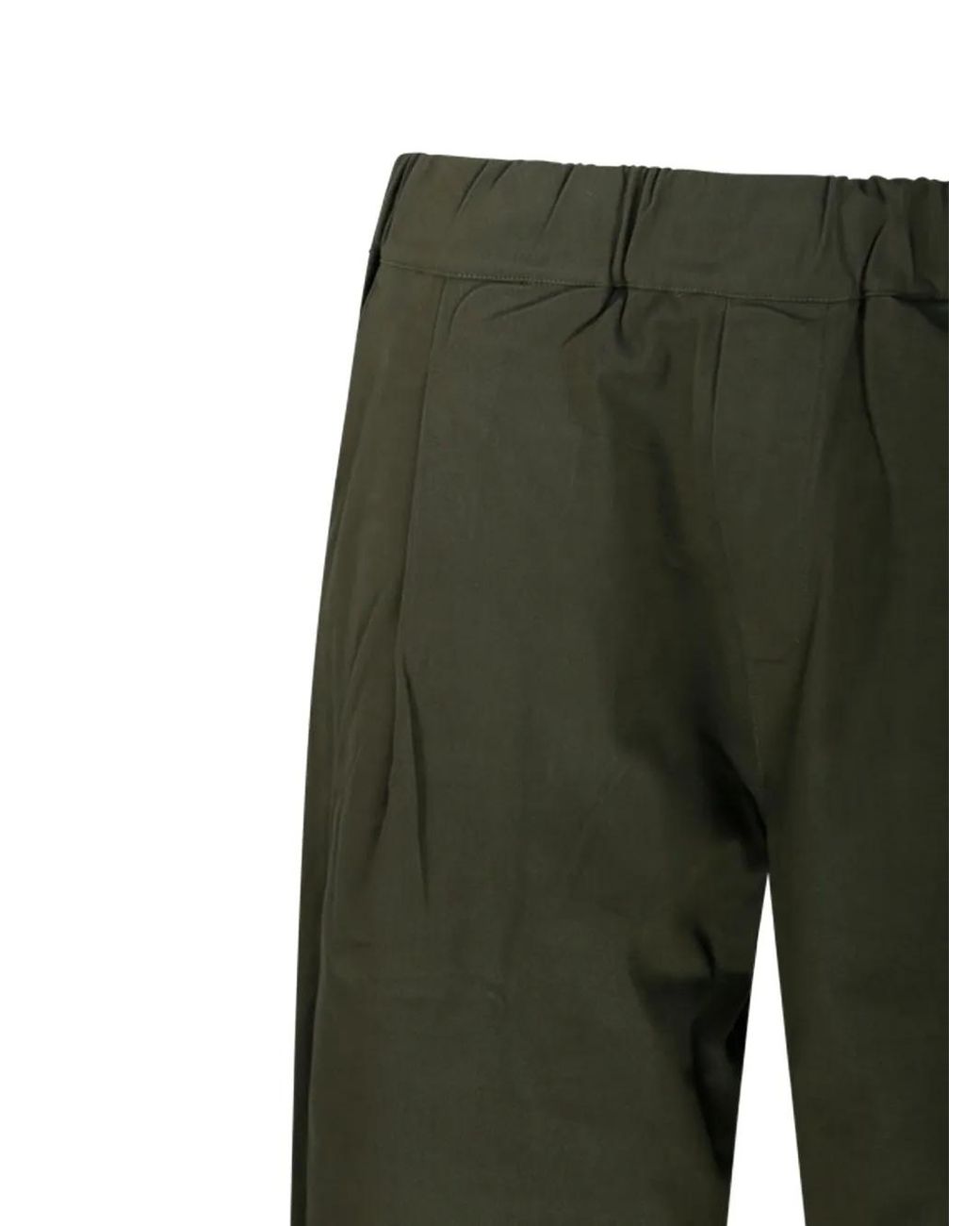 A PAPER KID Green Elasticated-Waistband Trousers for men