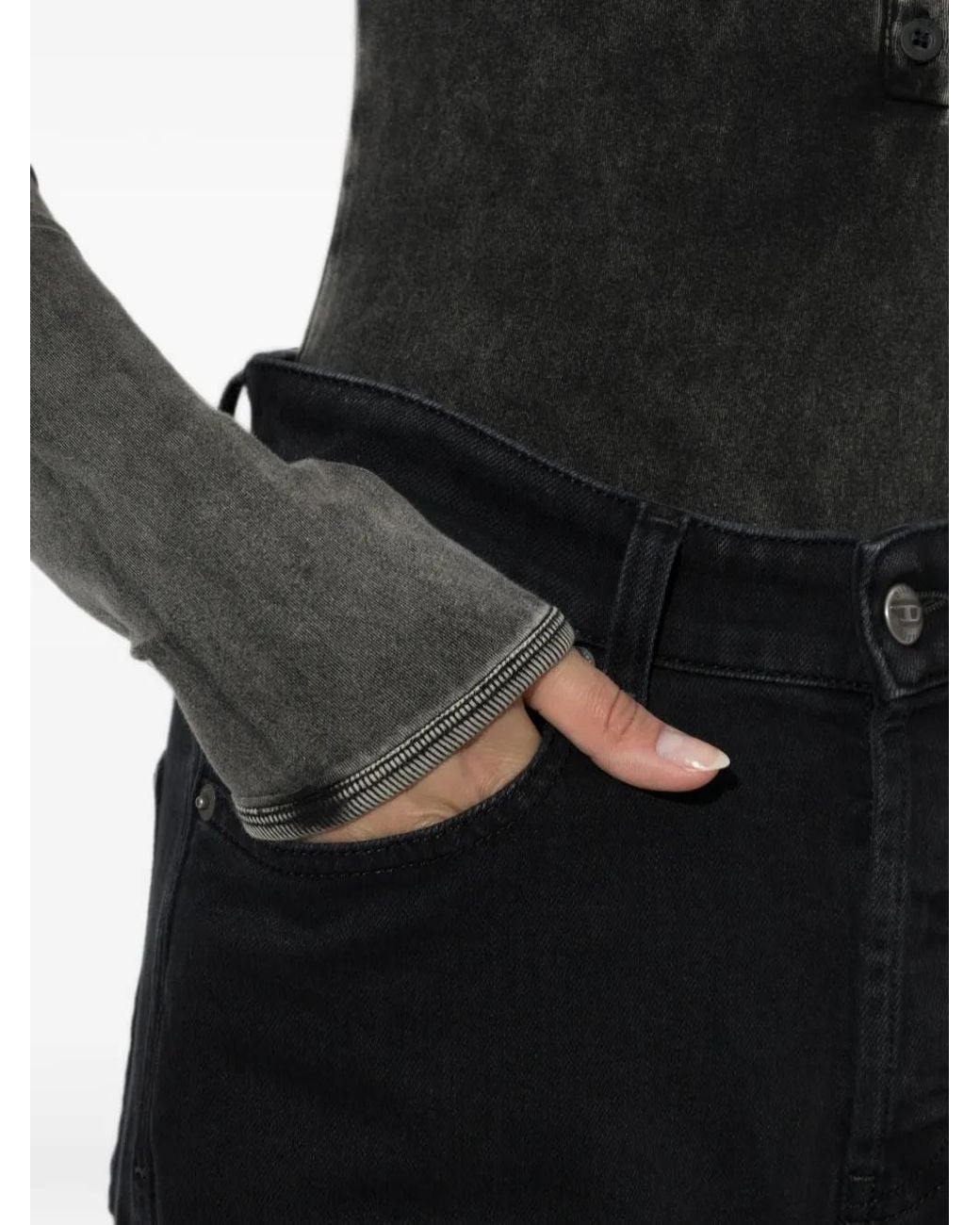 DIESEL Black 1971 D-Sent Straight-Leg Jeans