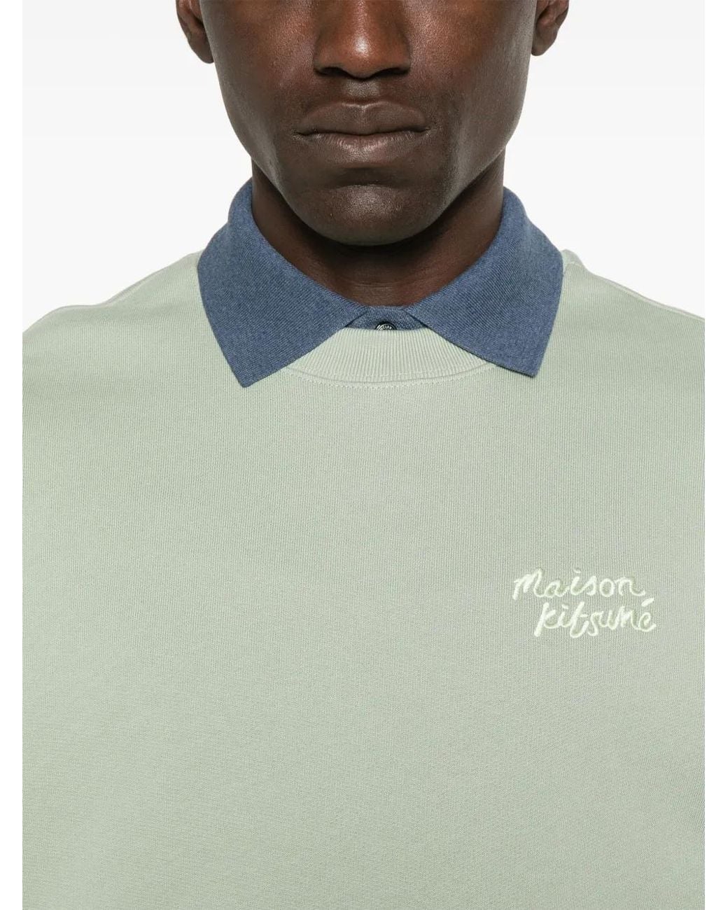 Maison Kitsuné Green Handwriting Comfort Sweatshirt for men
