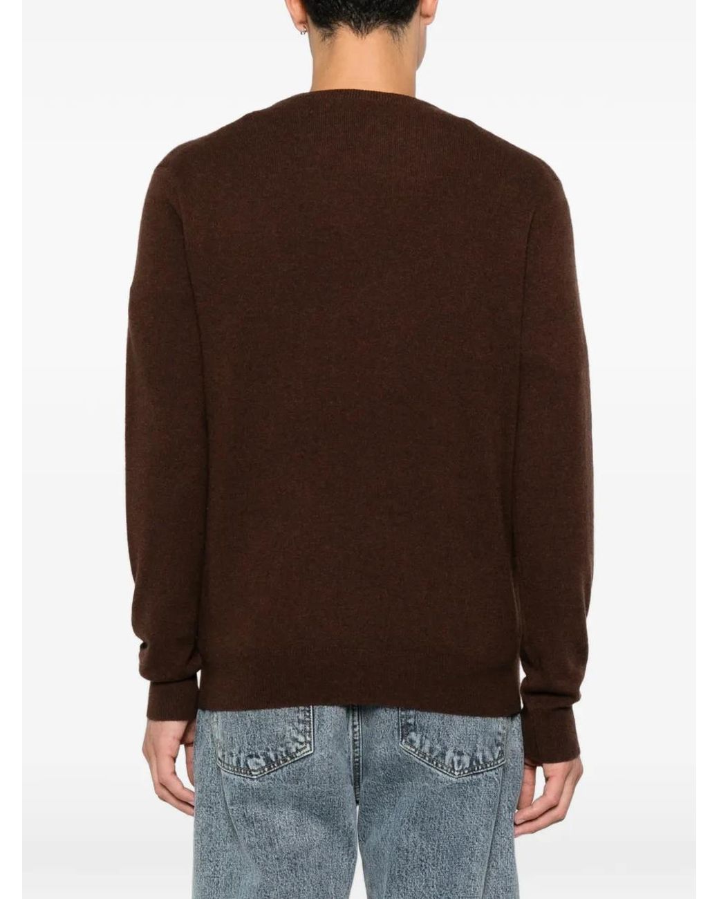 EMERSON RENALDI Brown Crew-Neck Sweater for men